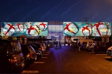 Подсветка торгового центра на новый год